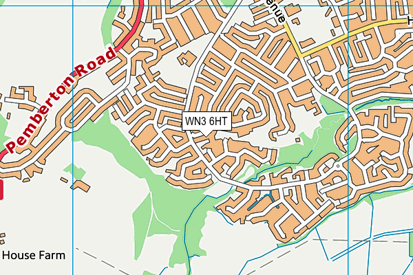 WN3 6HT map - OS VectorMap District (Ordnance Survey)