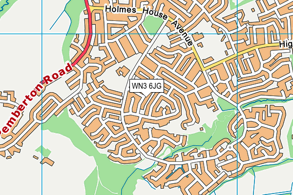 WN3 6JG map - OS VectorMap District (Ordnance Survey)