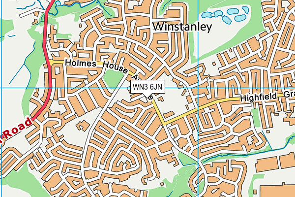WN3 6JN map - OS VectorMap District (Ordnance Survey)