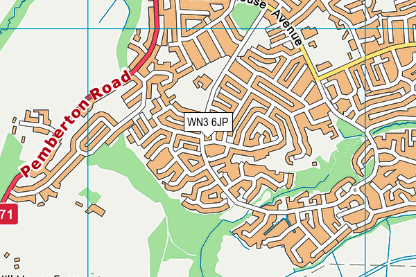 WN3 6JP map - OS VectorMap District (Ordnance Survey)