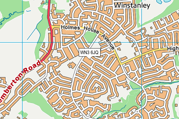 WN3 6JQ map - OS VectorMap District (Ordnance Survey)