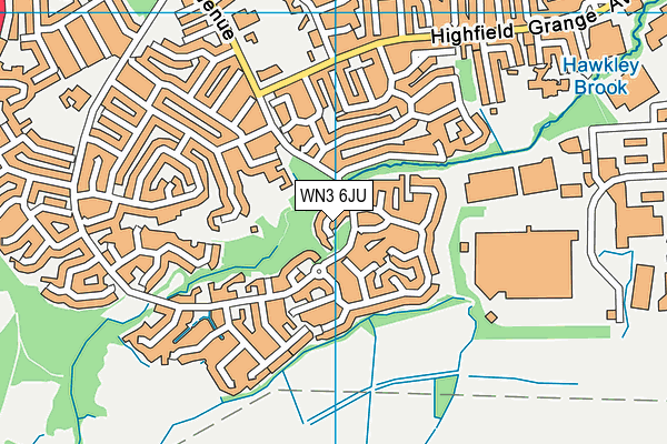 WN3 6JU map - OS VectorMap District (Ordnance Survey)