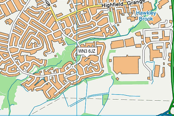 WN3 6JZ map - OS VectorMap District (Ordnance Survey)