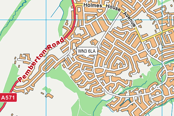 WN3 6LA map - OS VectorMap District (Ordnance Survey)