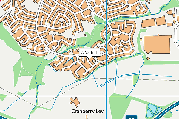 WN3 6LL map - OS VectorMap District (Ordnance Survey)