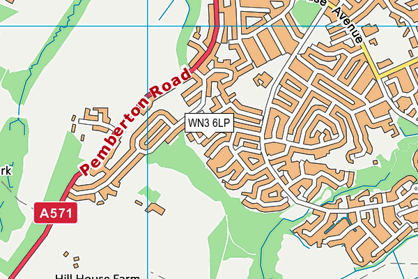 WN3 6LP map - OS VectorMap District (Ordnance Survey)