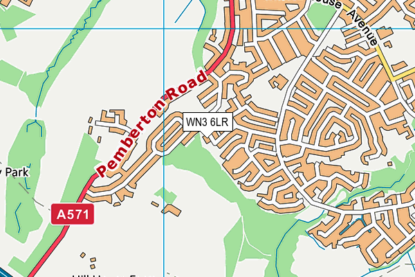 WN3 6LR map - OS VectorMap District (Ordnance Survey)