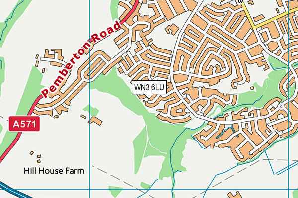 WN3 6LU map - OS VectorMap District (Ordnance Survey)