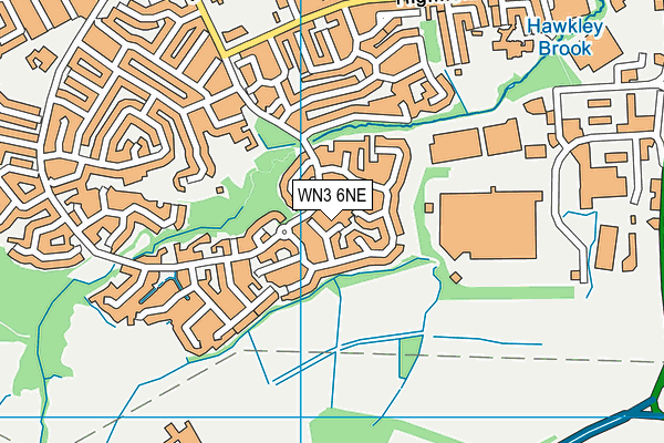 WN3 6NE map - OS VectorMap District (Ordnance Survey)