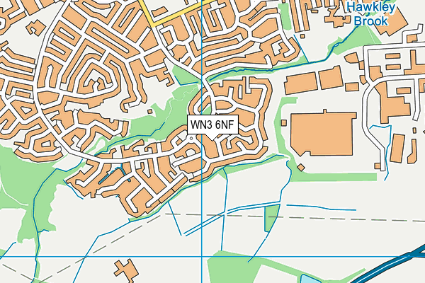 WN3 6NF map - OS VectorMap District (Ordnance Survey)