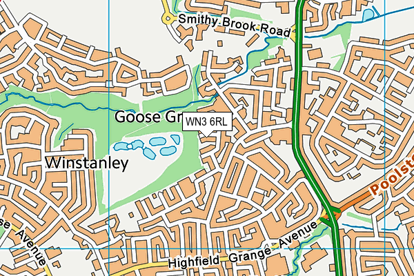 WN3 6RL map - OS VectorMap District (Ordnance Survey)