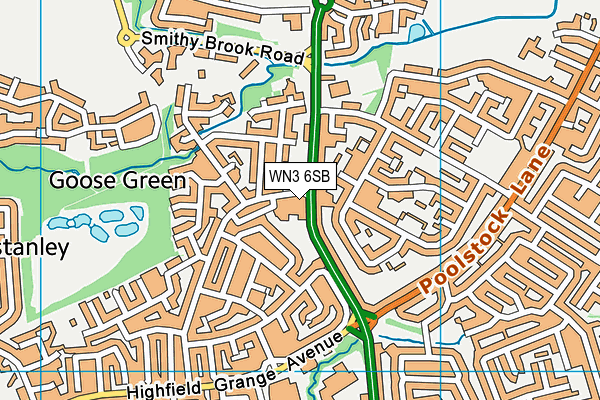 St Paul's Church of England Primary School map (WN3 6SB) - OS VectorMap District (Ordnance Survey)