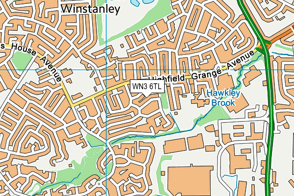 WN3 6TL map - OS VectorMap District (Ordnance Survey)