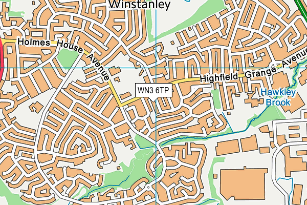 WN3 6TP map - OS VectorMap District (Ordnance Survey)