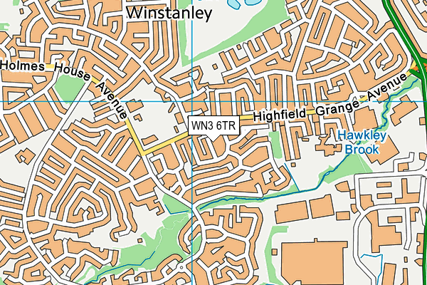 WN3 6TR map - OS VectorMap District (Ordnance Survey)