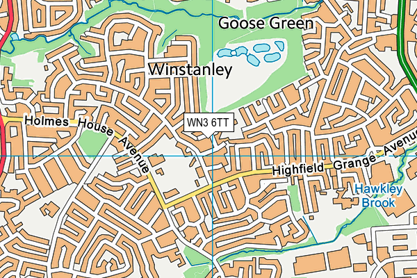 WN3 6TT map - OS VectorMap District (Ordnance Survey)