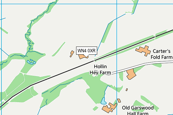 WN4 0XR map - OS VectorMap District (Ordnance Survey)