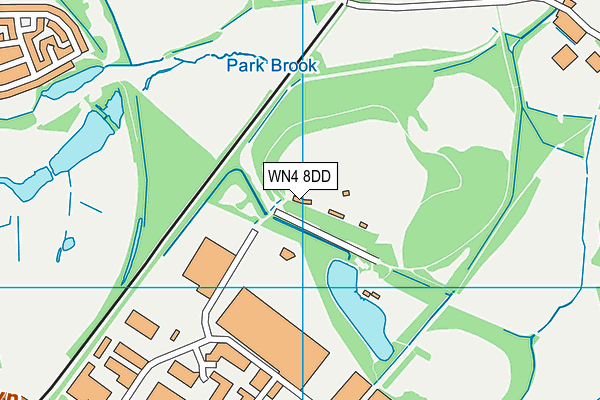 WN4 8DD map - OS VectorMap District (Ordnance Survey)