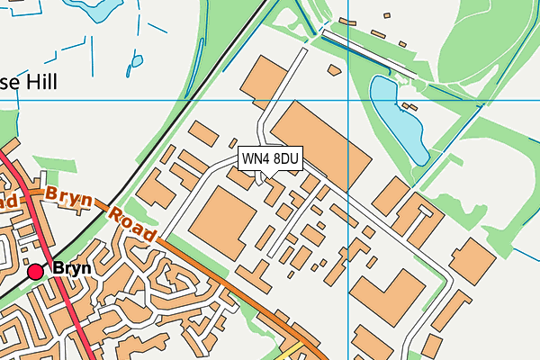 WN4 8DU map - OS VectorMap District (Ordnance Survey)