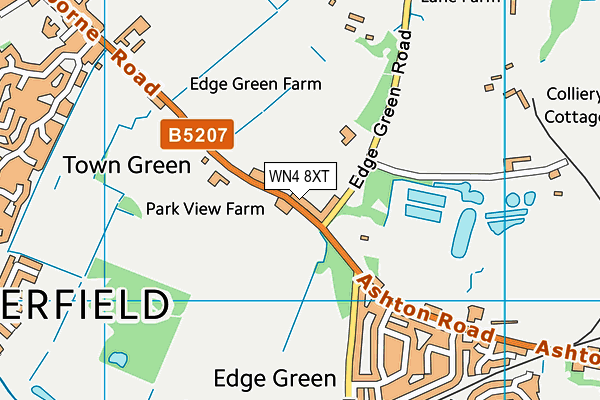 WN4 8XT map - OS VectorMap District (Ordnance Survey)