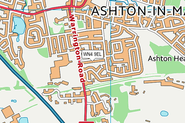 WN4 9EL map - OS VectorMap District (Ordnance Survey)