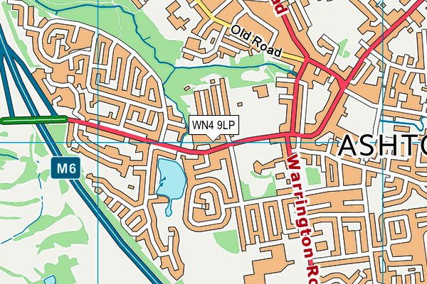 WN4 9LP map - OS VectorMap District (Ordnance Survey)