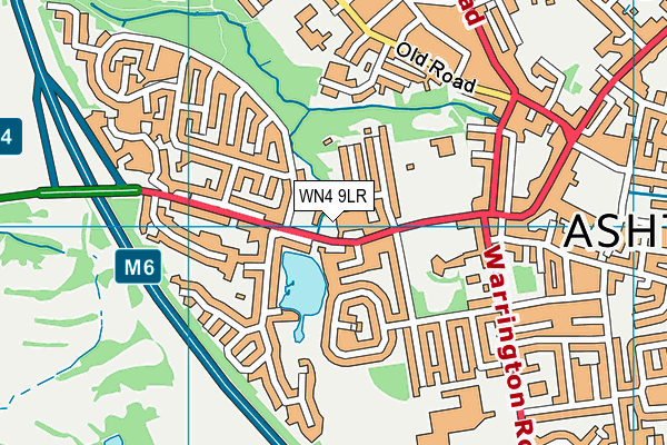 WN4 9LR map - OS VectorMap District (Ordnance Survey)
