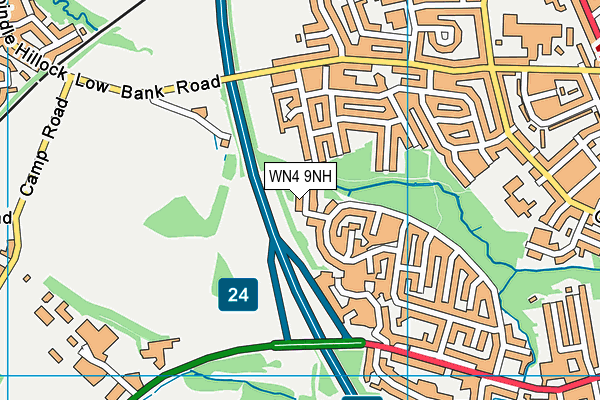 WN4 9NH map - OS VectorMap District (Ordnance Survey)