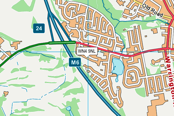 WN4 9NL map - OS VectorMap District (Ordnance Survey)