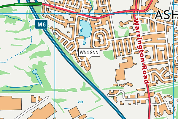 WN4 9NN map - OS VectorMap District (Ordnance Survey)