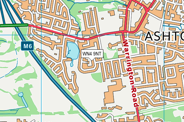 WN4 9NT map - OS VectorMap District (Ordnance Survey)