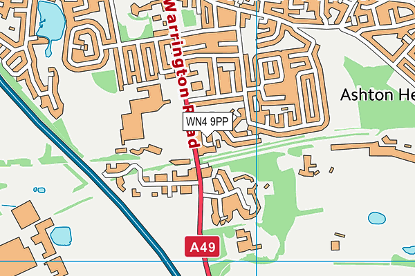 WN4 9PP map - OS VectorMap District (Ordnance Survey)