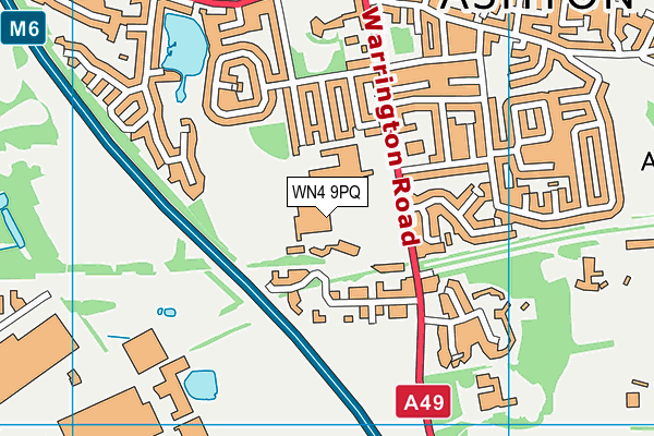 The Byrchall High School map (WN4 9PQ) - OS VectorMap District (Ordnance Survey)