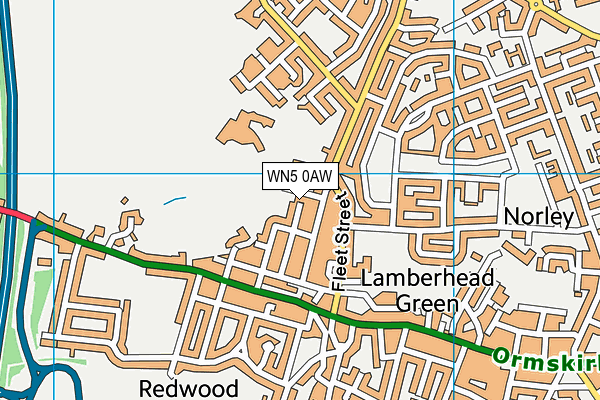 Orrell Lamberhead Green Community Primary School map (WN5 0AW) - OS VectorMap District (Ordnance Survey)