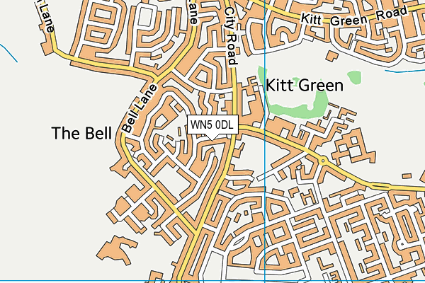 WN5 0DL map - OS VectorMap District (Ordnance Survey)