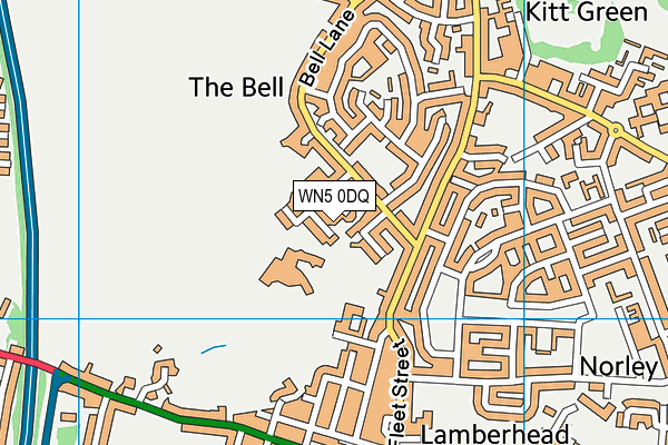 WN5 0DQ map - OS VectorMap District (Ordnance Survey)