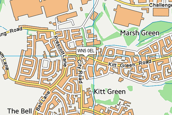 WN5 0EL map - OS VectorMap District (Ordnance Survey)