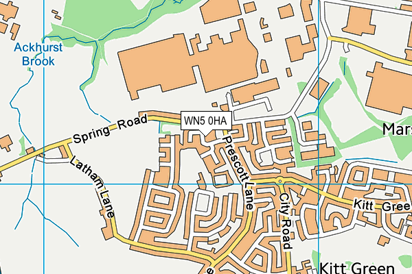 WN5 0HA map - OS VectorMap District (Ordnance Survey)
