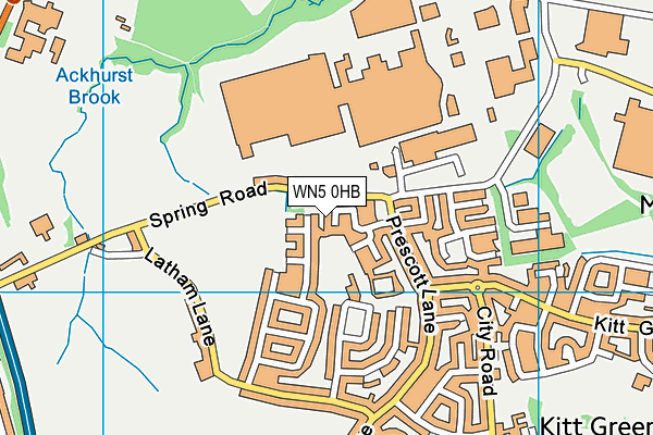 WN5 0HB map - OS VectorMap District (Ordnance Survey)