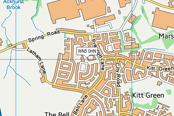 WN5 0HN map - OS VectorMap District (Ordnance Survey)