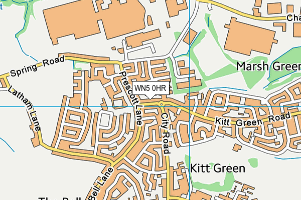 WN5 0HR map - OS VectorMap District (Ordnance Survey)