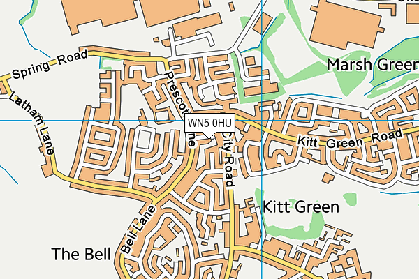 WN5 0HU map - OS VectorMap District (Ordnance Survey)