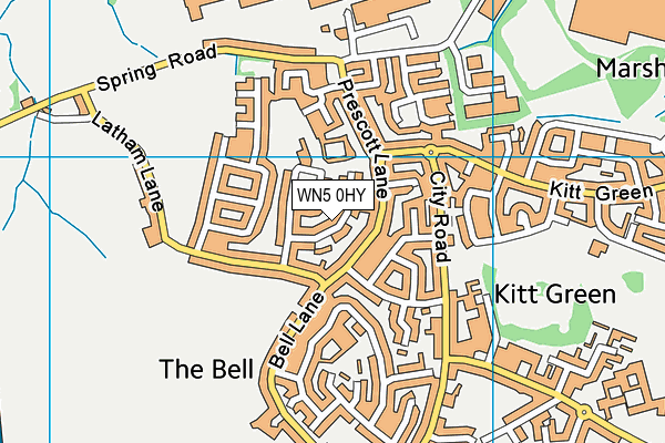 WN5 0HY map - OS VectorMap District (Ordnance Survey)