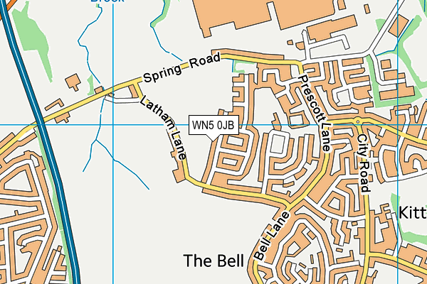 WN5 0JB map - OS VectorMap District (Ordnance Survey)