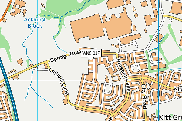 WN5 0JF map - OS VectorMap District (Ordnance Survey)