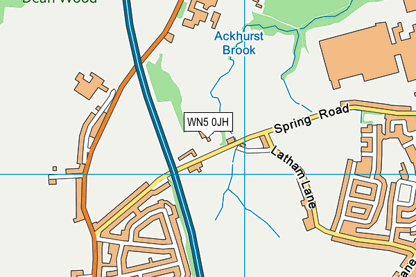 WN5 0JH map - OS VectorMap District (Ordnance Survey)