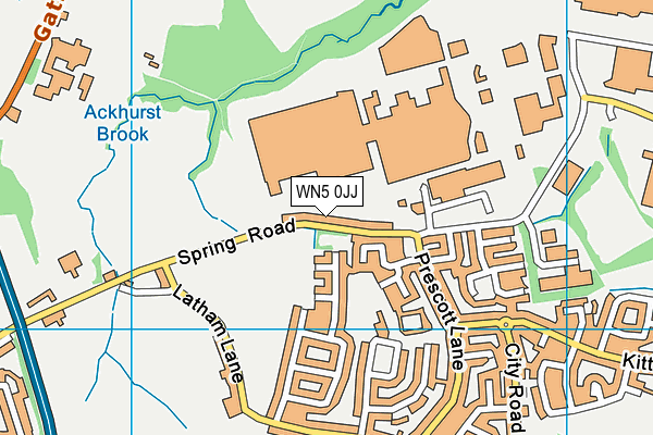 WN5 0JJ map - OS VectorMap District (Ordnance Survey)