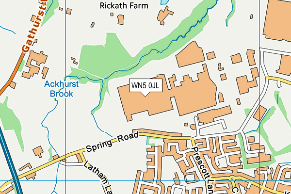 WN5 0JL map - OS VectorMap District (Ordnance Survey)
