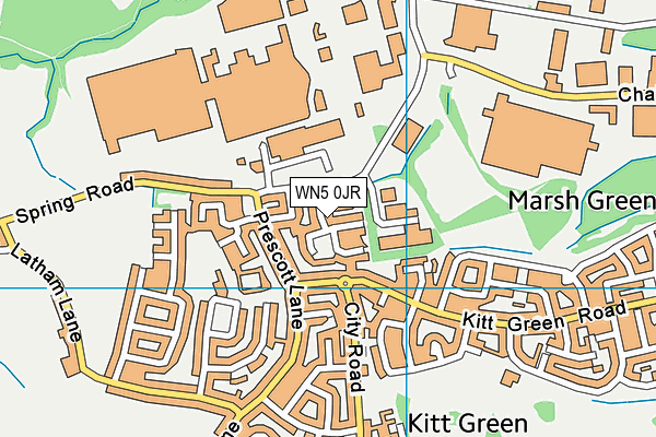 WN5 0JR map - OS VectorMap District (Ordnance Survey)