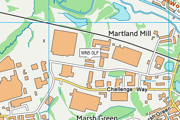 WN5 0LF map - OS VectorMap District (Ordnance Survey)